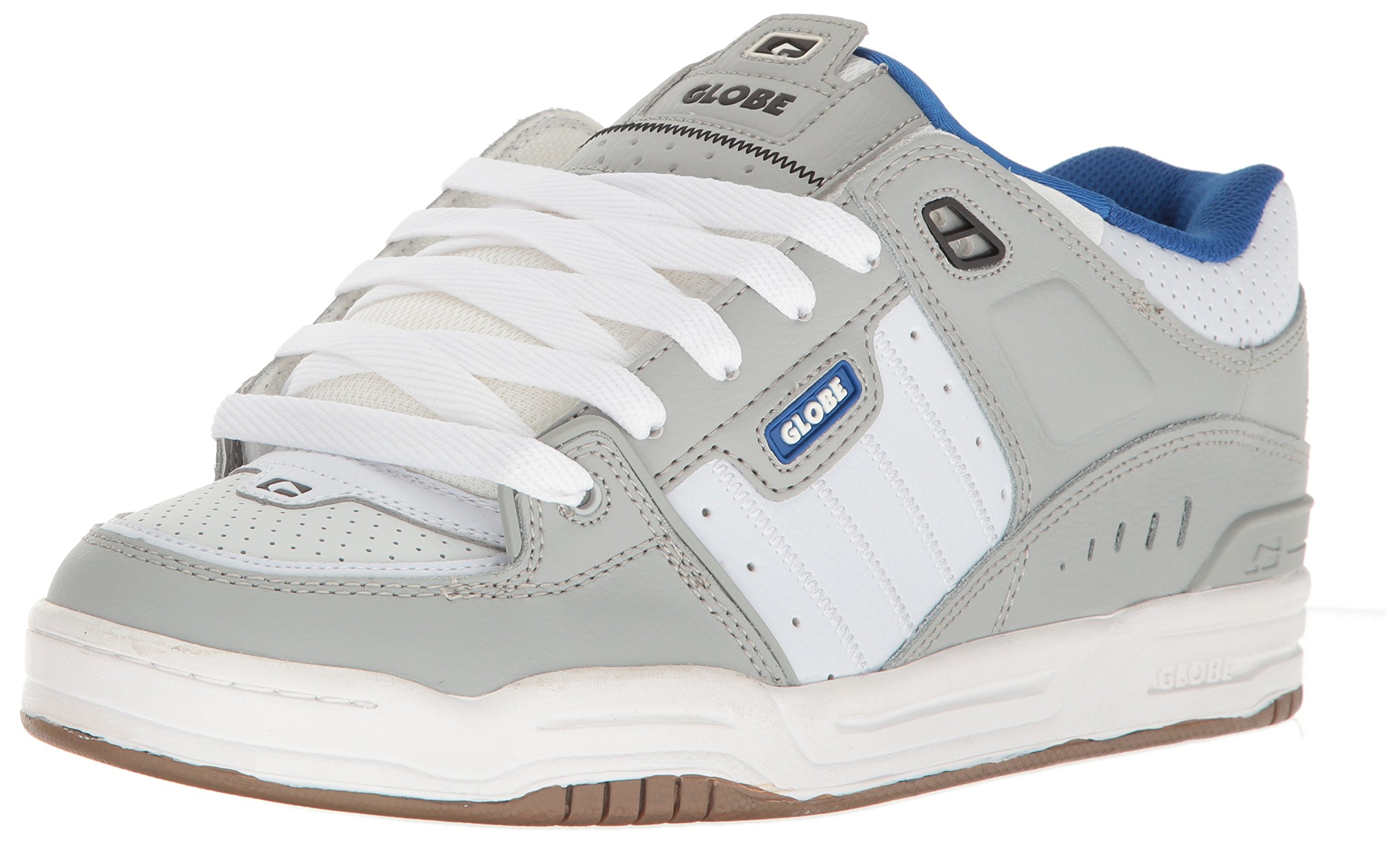 Globe Mens Fusion Skate Shoes, Grey/Blue/White, 7 M US