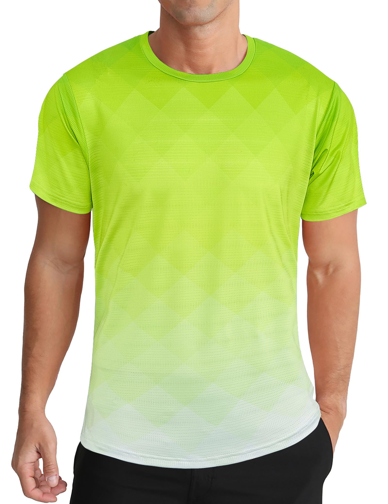 APTRO Herren Sport Tshirts Herren Trainingsshirt Funktionsshirt Schnelltrocknend Sportshirt Gym Shirt Farbverlauf
