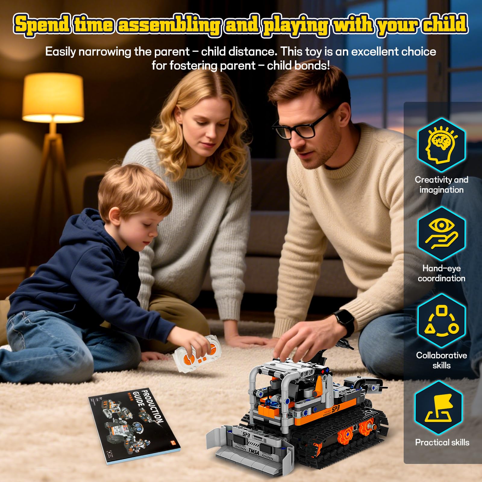 YOOHBERRYS Technic Robot dla dzieci, 5 w 1 Programowalny zestaw do budowy robota z aplikacją i pilotem zdalnego sterowania, kreatywny prezent edukacyjny dla chłopców i dziewcząt w wieku 8 lat (szary)