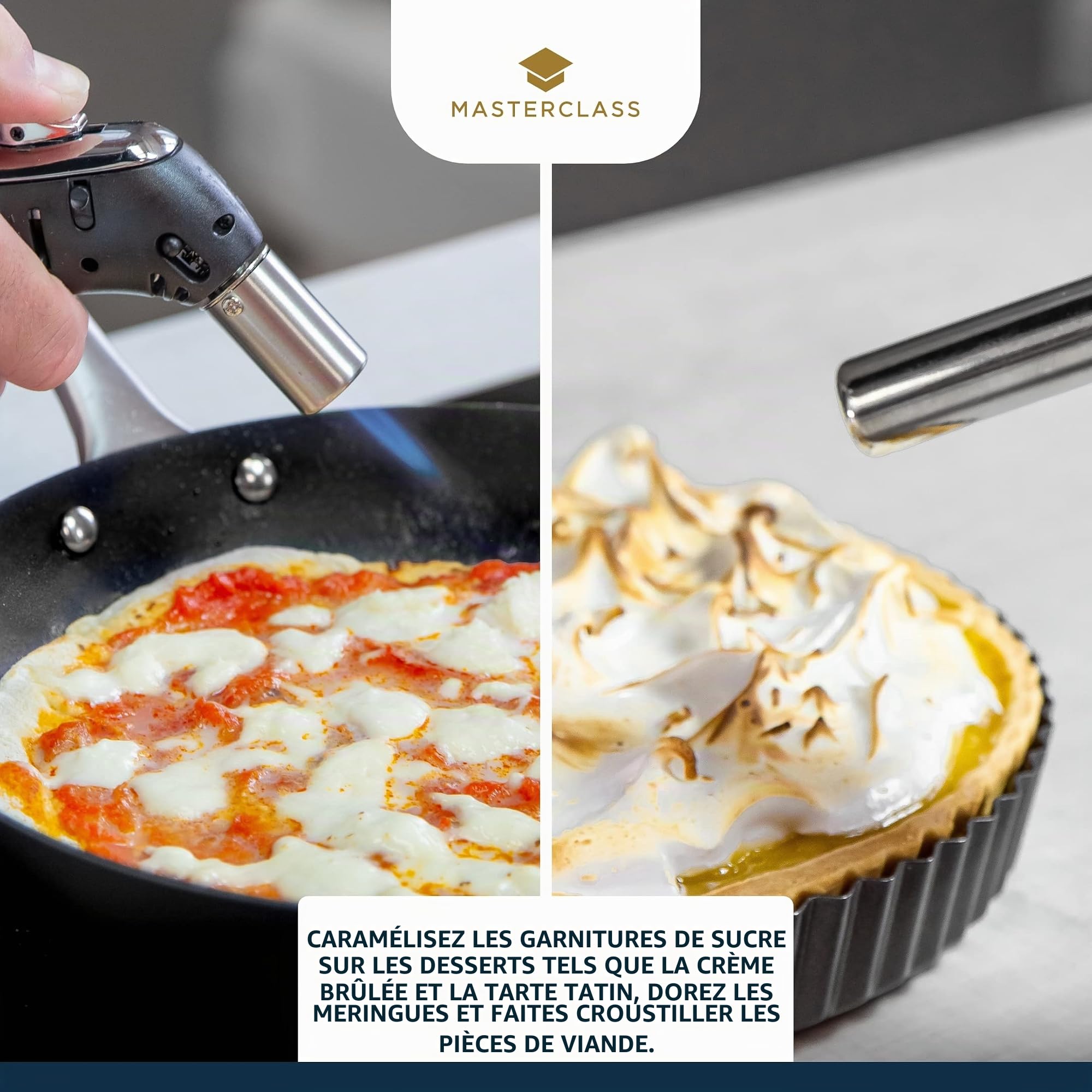 MasterClass - Chalumeau de Cuisinier Professionnel, Piézo-Électrique