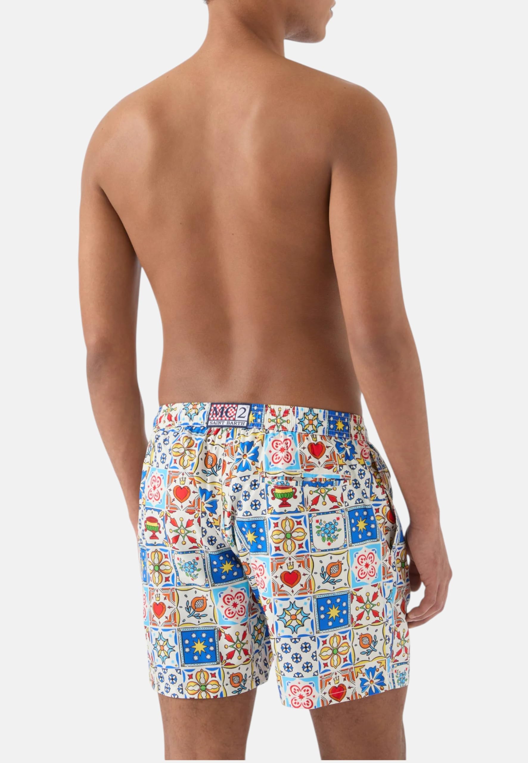 Saint Barth Mc2 Uomo Costume da Bagno Short Poliestere LIG0013