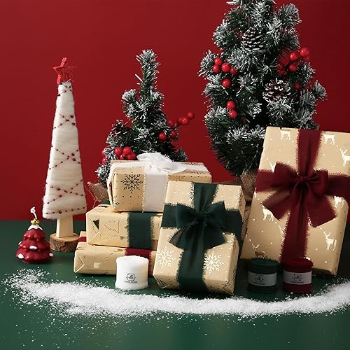 Miniatura 3 de DORIS HOME Cinta de gasa burdeos para ramo de flores, cinta de tela de 2 pulgadas x 21 yardas para envolver regalos, cinta deshilachada hecha a mano