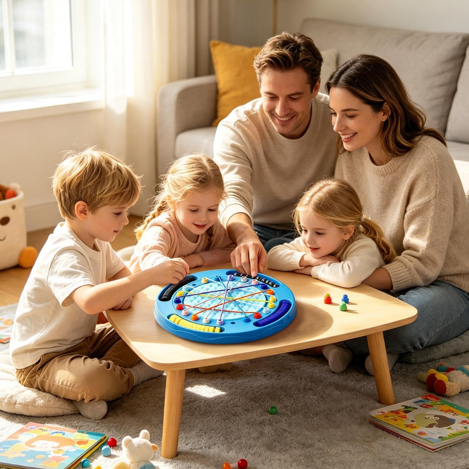 Magnetisches Spiel, interaktives Multiplayer-Spiel, lustig, mit Seil