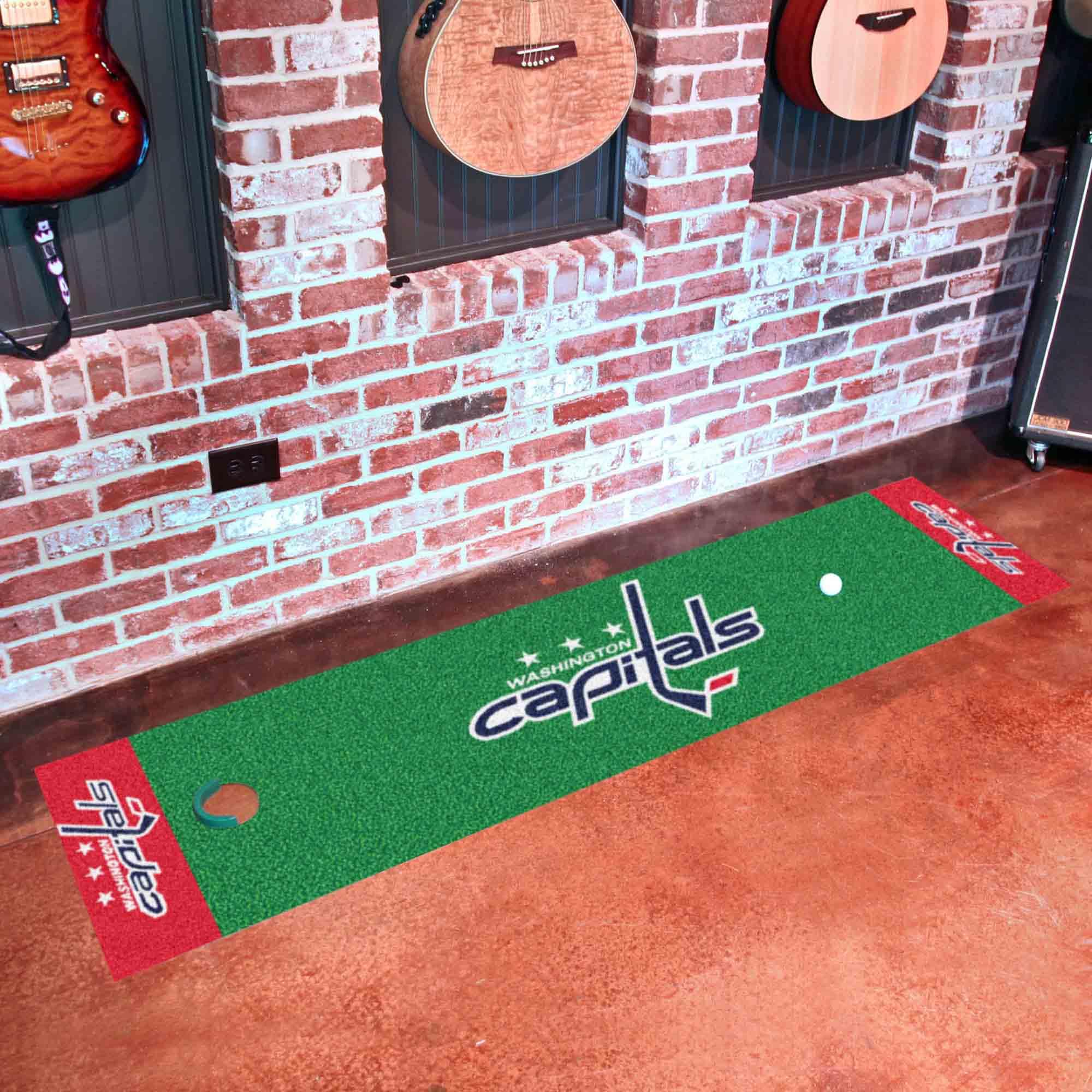 FANMATS 10564 Washington Capitals Putting Green Mat - 1.5ft. x 6ft. - 