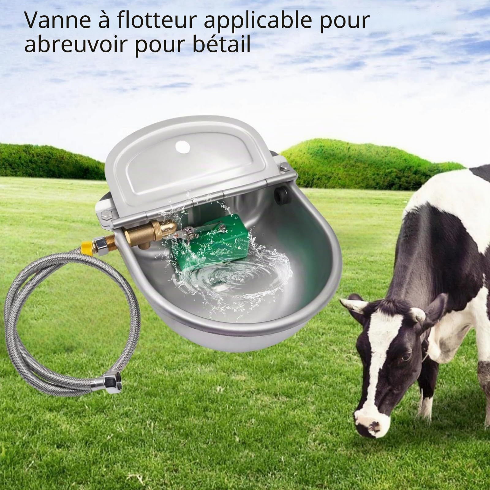 Lot de 2 Vanne Flotteur Laiton 1/2" Vanne à Flotteur Automatique avec Bras RéGlable Robinet Flotteur WC Robinet à Bille Flottante pour Réservoir d'eau Robinet Flotteur pour Abreuvoir