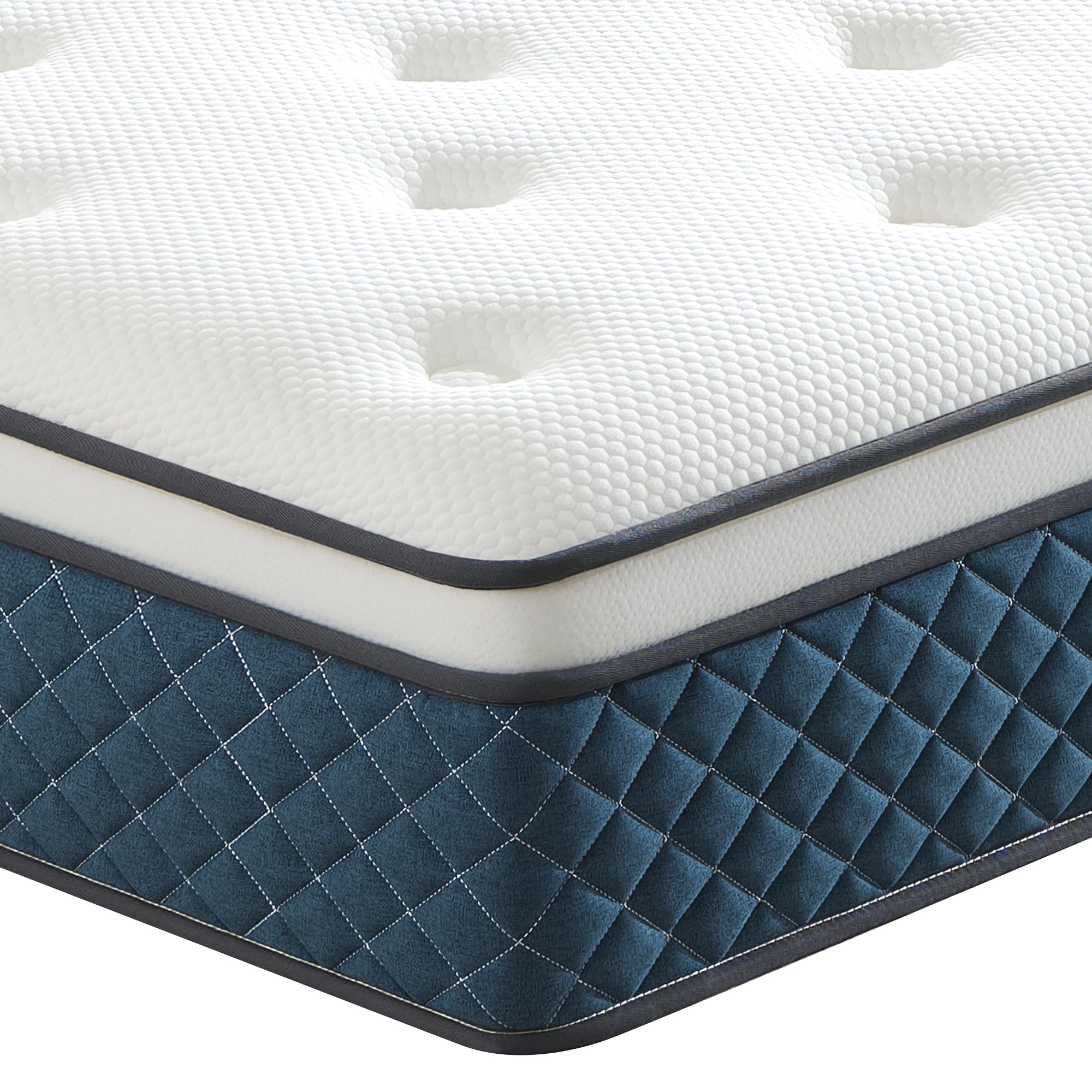 Double Mattresses, Pocket Sprung Mattresses with Soft Fabric, Medium Firm for Pressure and Back Pain Relief, Mattress in a Box (135×190×25cm)