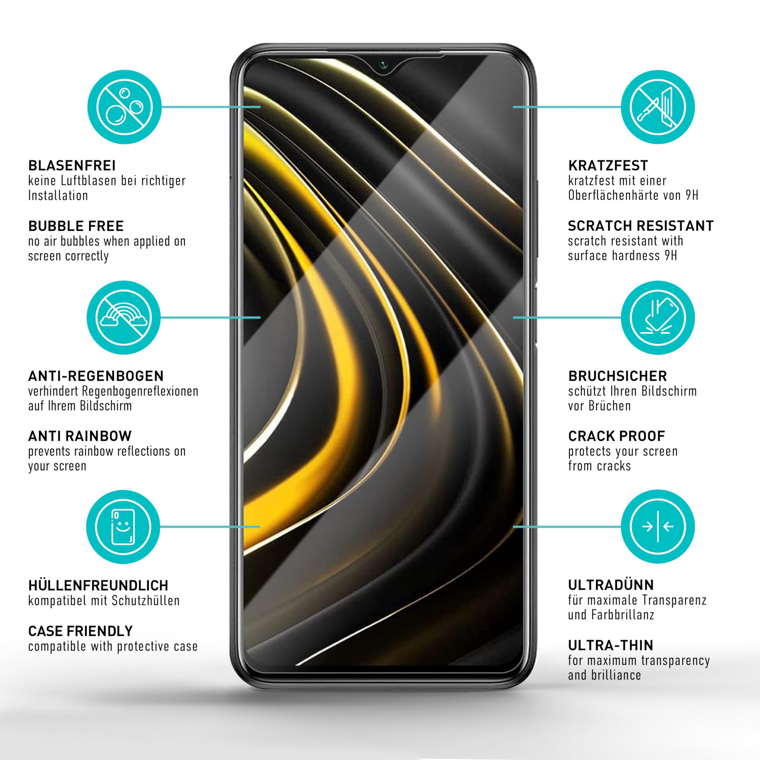 Vetro Temperato 9H Poco X3 Pro Vetro Temperato Privacy 9H Per Xiaomi Poco X3 Pro / X3 NFC / M3 - Protezione Antispia Poco 75 - Foto 2