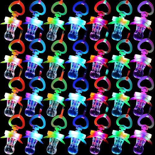 30 chupetes LED con luz LED, chupete intermitente, silbato LED, chupete para rave, chupete brillante que brilla en la oscuridad, recuerdos de fiesta