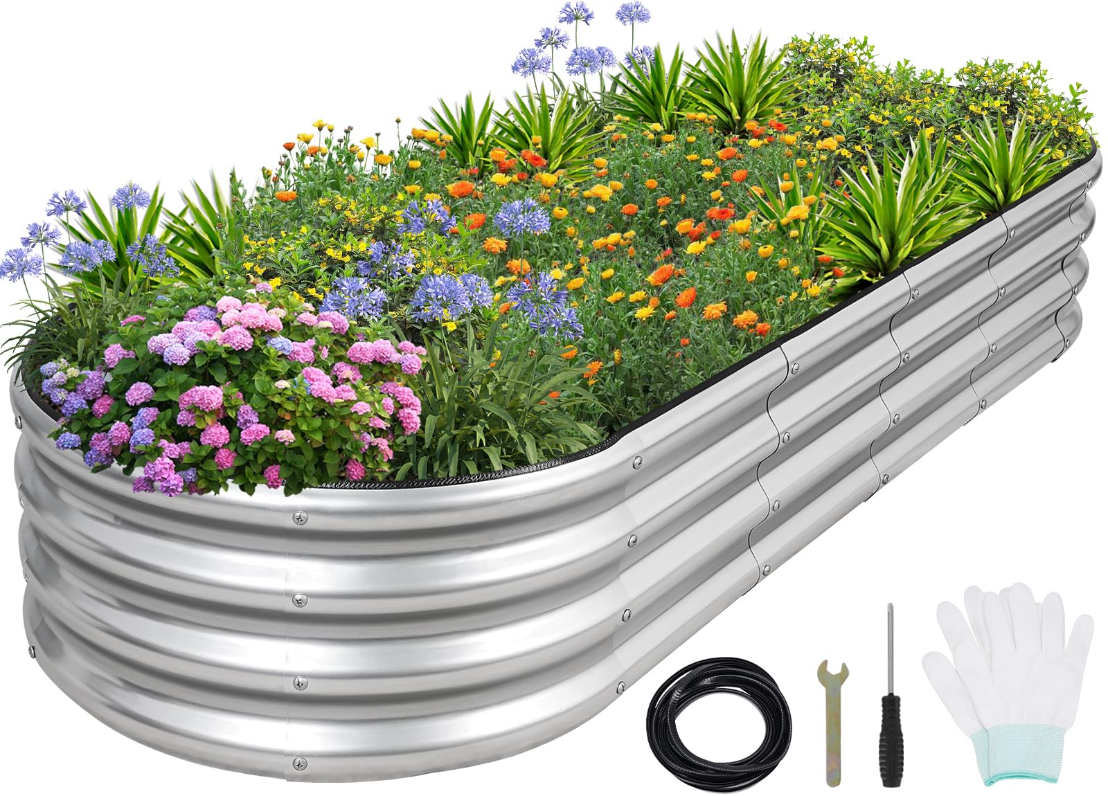 1more Galvanized Raised Garden Bed 6x2x1ft
