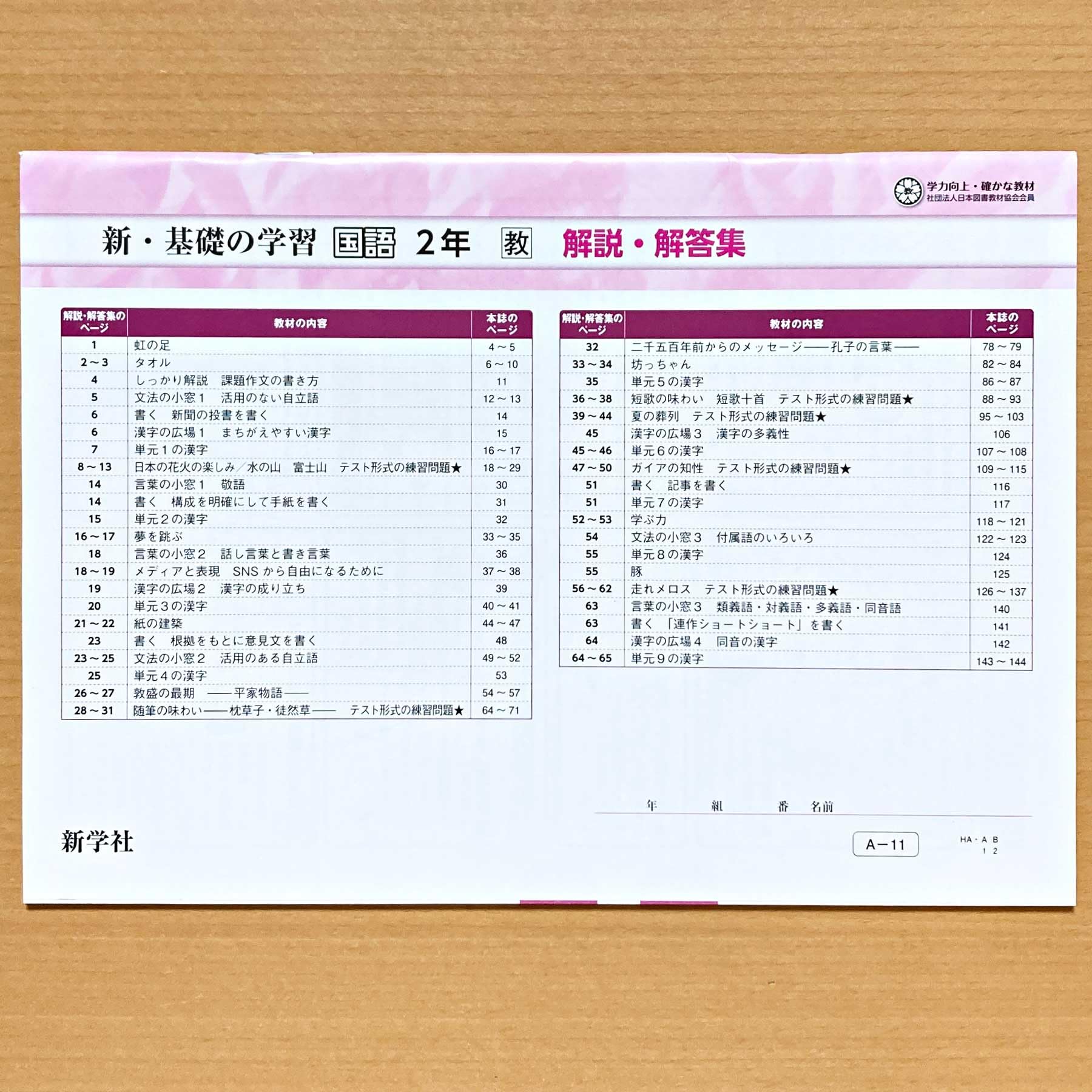 Amazon.co.jp: 令和5年度版「新・基礎の学習 国語2年 教育出版版【生徒