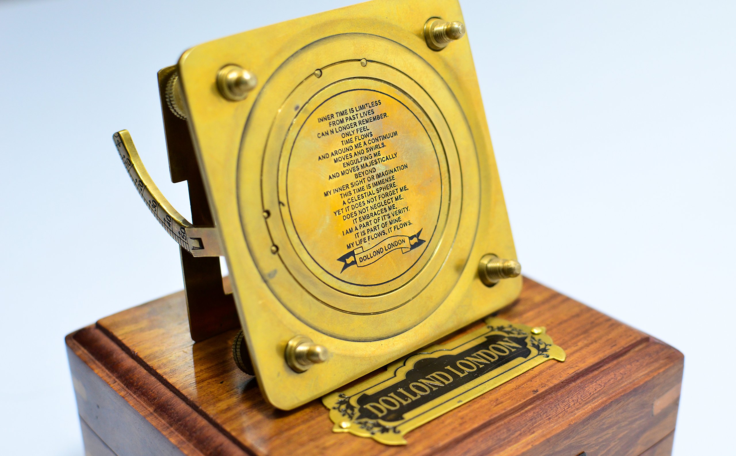 Sailor's Art Personalised Brass Square Sundail (7.71 cms) 3