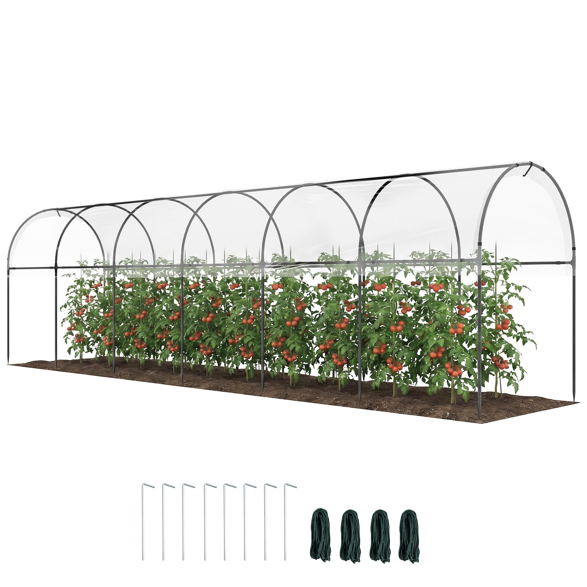 Serre de jardin Outsunny avec bâche renforcée anti-UV pour plantes