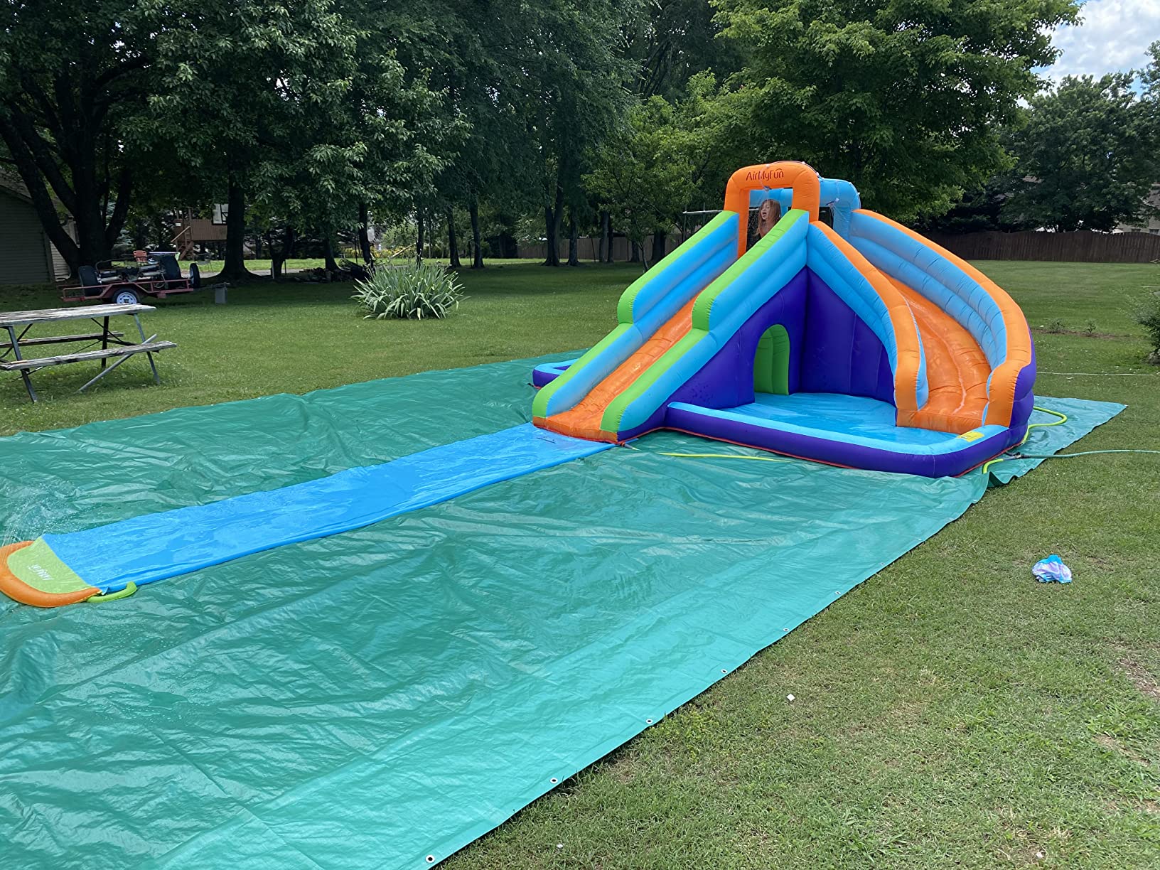 44/mo Finance AirMyFun Inflatable Waterslide, Kids Bounce House with