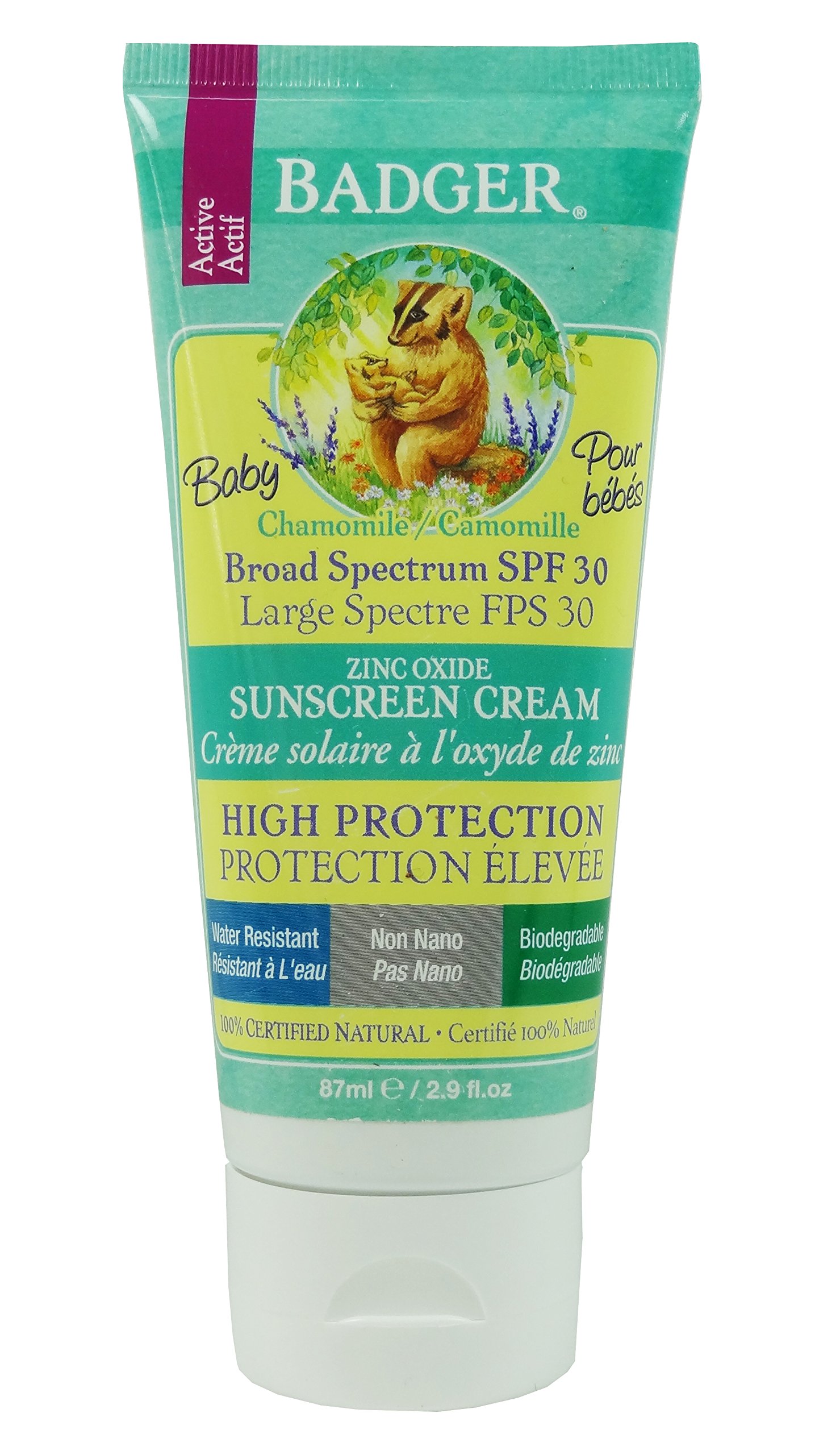 BADGERActive Baby SPF30 Sunscreen Cream 87 ml