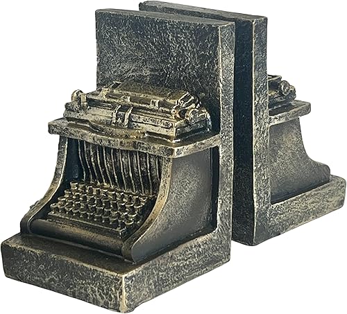 Bellaa 25747 - Sujetalibros decorativo, estilo retro, estilo clásico, estilo clásico, estatuas de escritor, decoración del hogar, 7 pulgadas