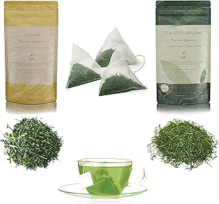 Nozomi, Gokuzyo Aracha and Teabag Tea Set from Japanese Green Tea Co – Premium Japanese Green Tea Assortment – Non-GMO, De...