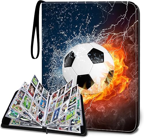 Miniatura 9 de Carpeta de tarjetas coleccionables con funda, 900 bolsillos, carpeta de tarjetas de fútbol, organizador de almacenamiento de tarjetas deportivas