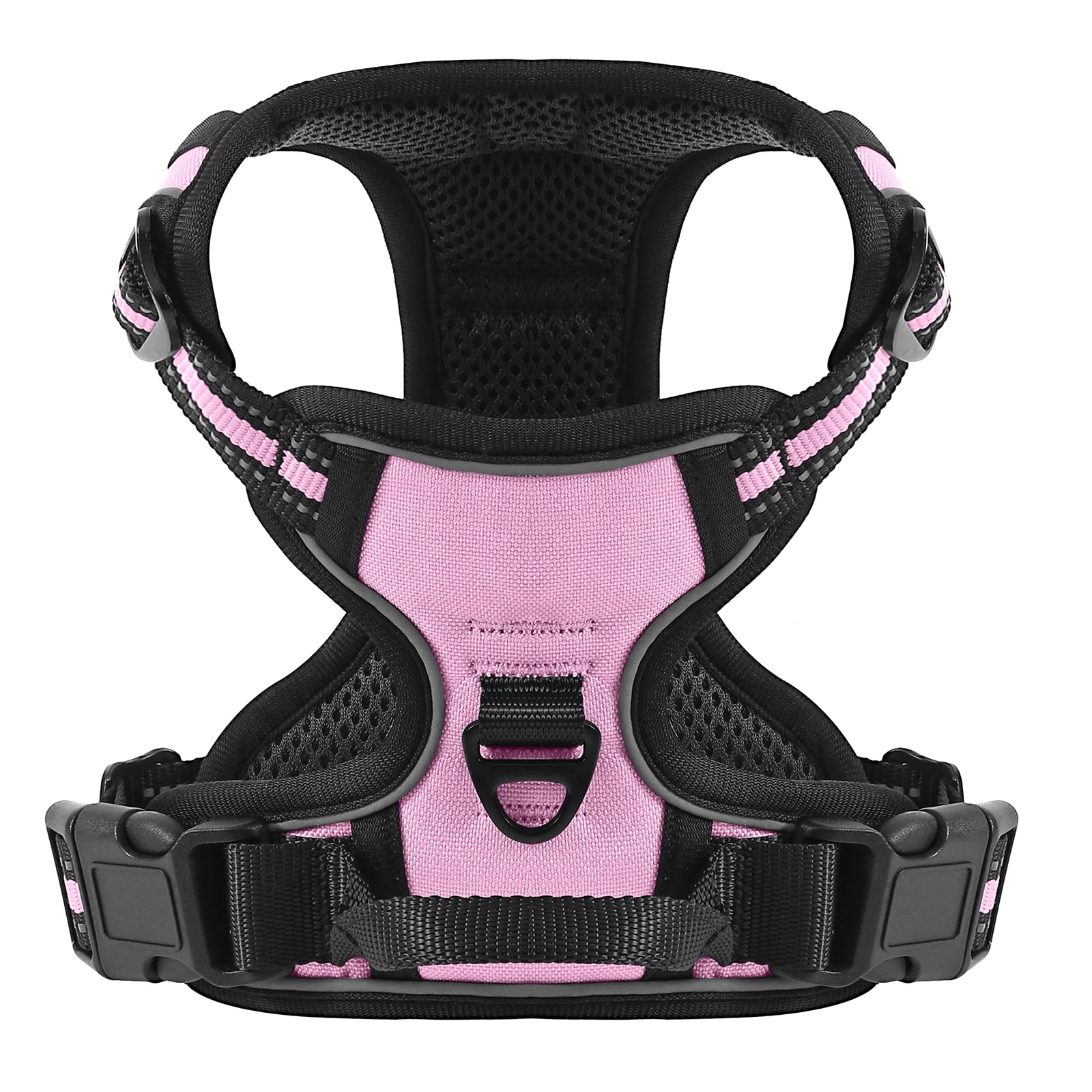 Demigreat Hundegeschirr Mittelgroße Grosse Hunde, Anti Zug Hundegeschirr Gepolstert mit Griff, Atmungsaktiv Reflexstreifen Verstellbar Brustgeschirr
