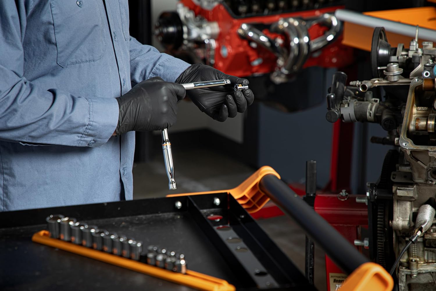 GEARWRENCH HIVIZ 14 Piece Deep Socket Set - 3/8in Drive | Metric | 6 Point | 80554H