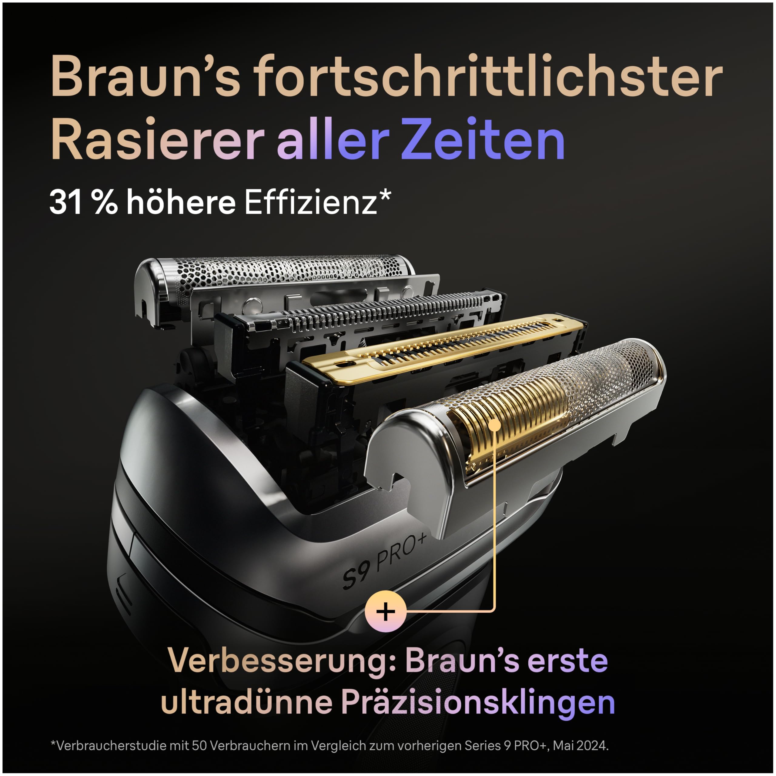 Braun Series 9 PRO+ Men's Electric Shaver, 5+1 Ultra Thin