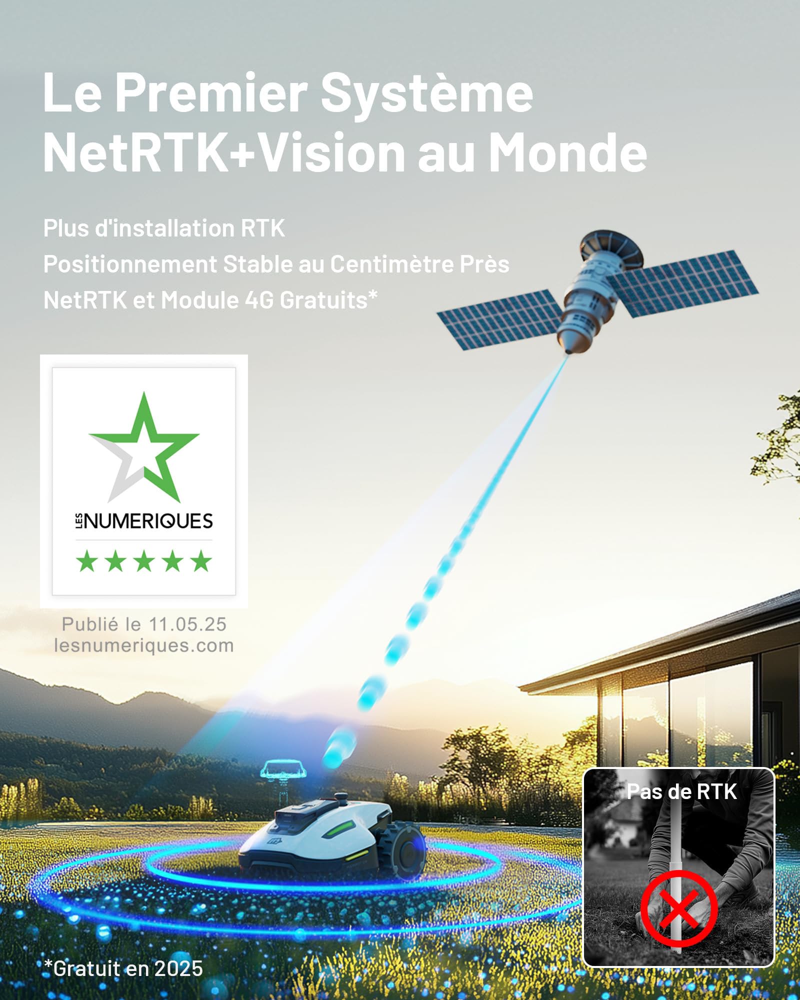 MAMMOTION YUKA Mini 500 Robot Tondeuse sans Fil Périphérique — vue 2
