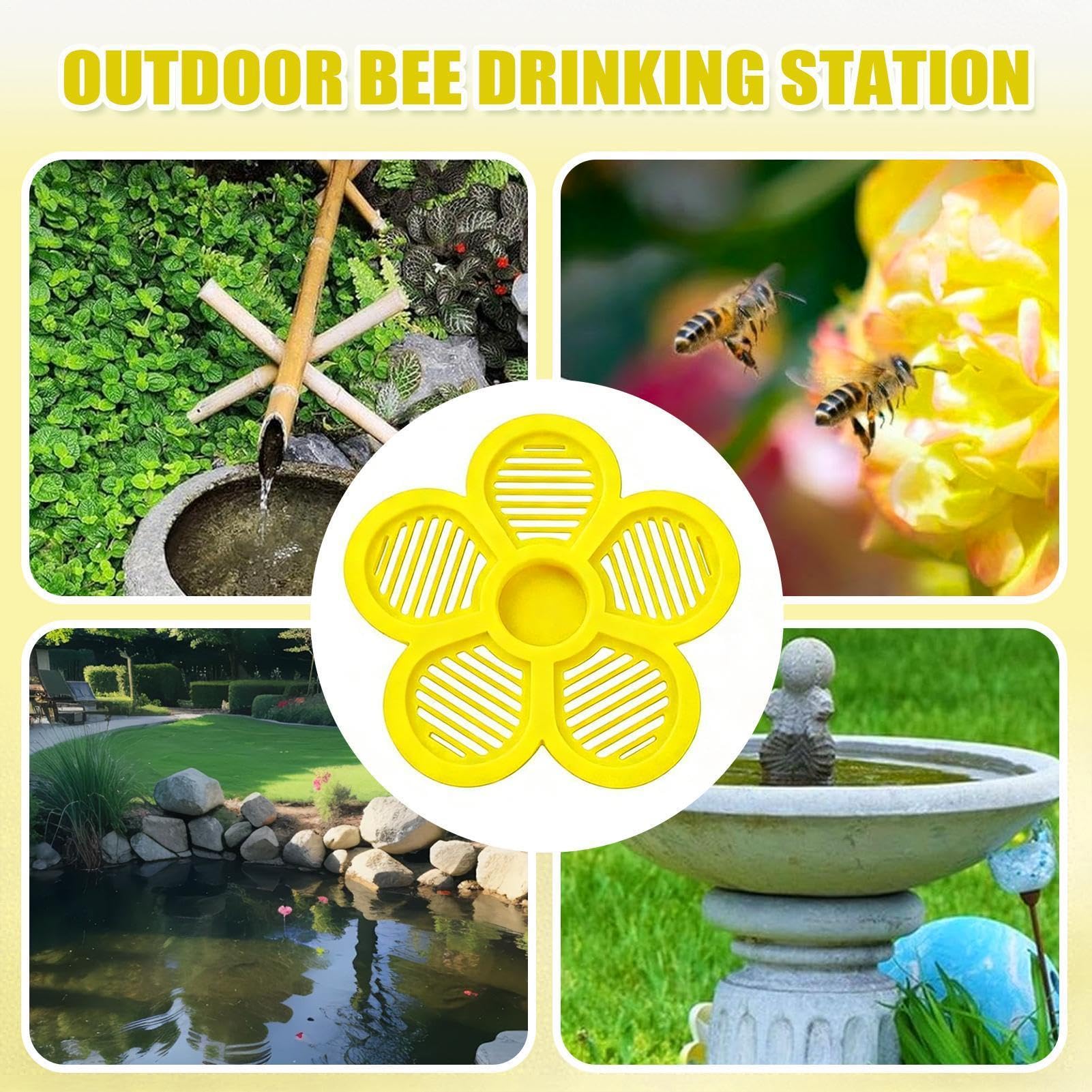 Île flottante, en forme de , abreuvoir à insectes pour jardin, terrasse, cour, étang,