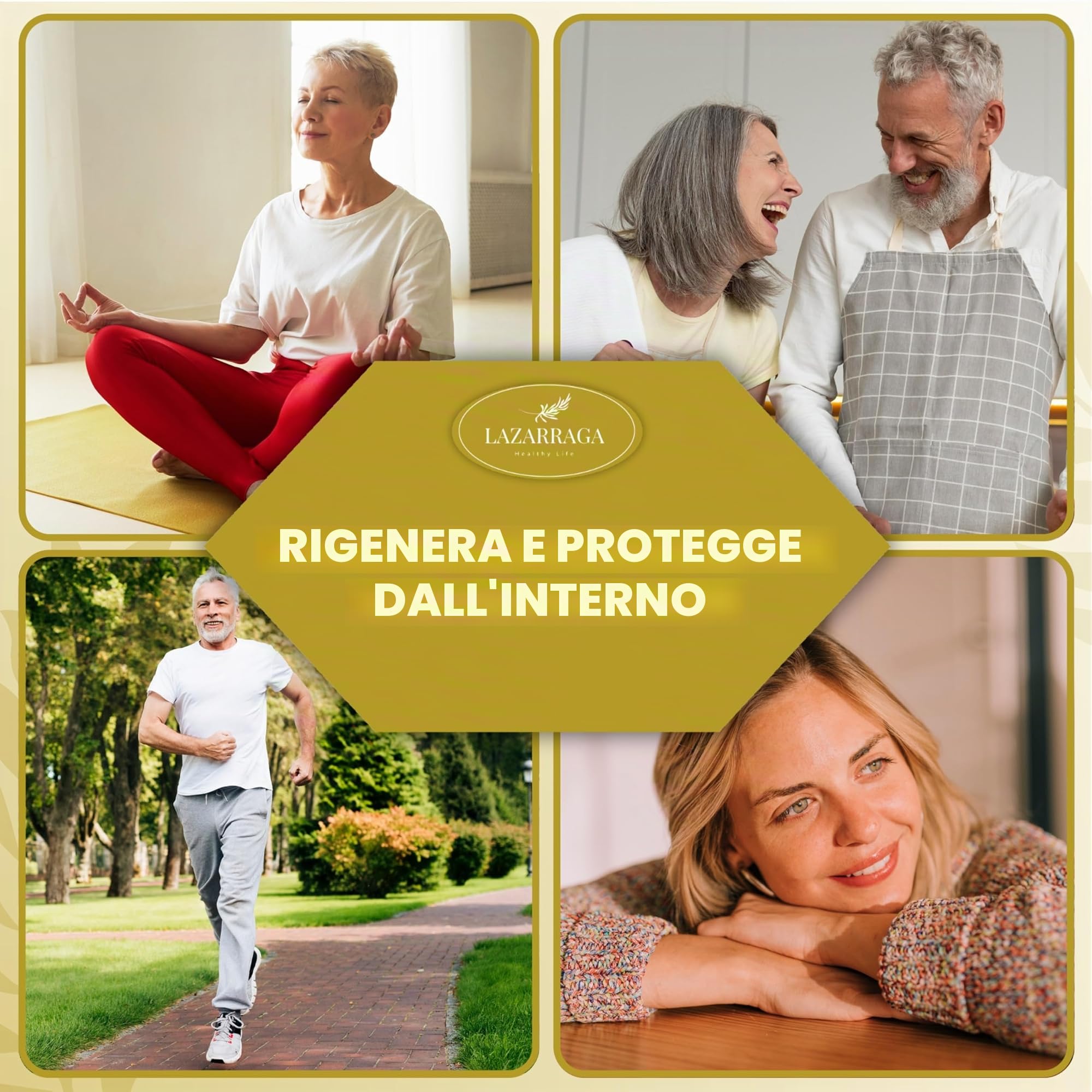 Collagene idrolizzato + peptidi di elastina marine + acido ialuronico + coenzima Q10 + glucosamina + biotina + vitamina C e D e magnesio, per articolazioni forti e cartilagine, pelle liscia ed energia