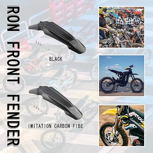 Miniatura 30 de Guardabarros trasero Sur Ron, imitación fibra de carbono Dirt Bike trasero Fender Protectorfor Sur-Ron Light Bee Guardabarros trasero,Guardabarros