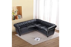 Button Tufted Chesterfield L-Shaped Sectional Sofa: Modern Indulgence for Your Living Room