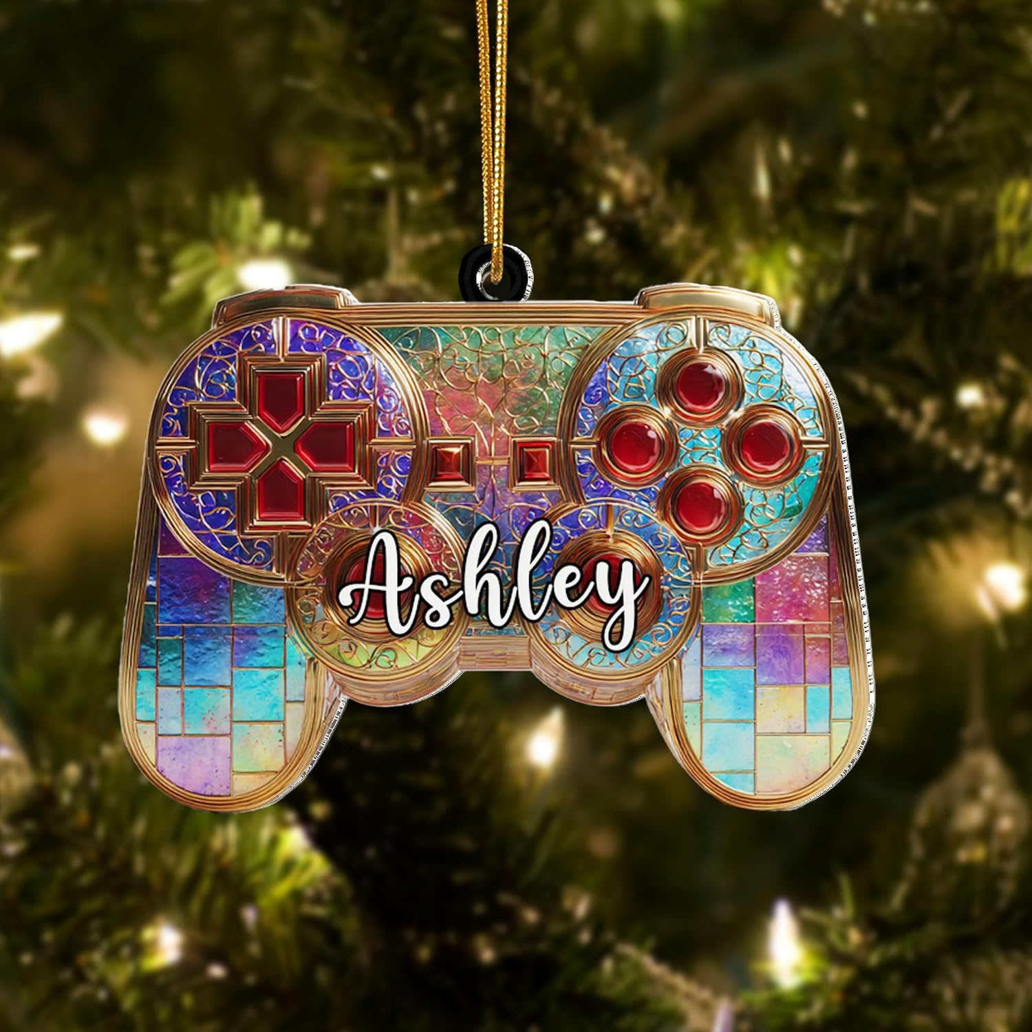 Personalized Gaming Ornament - Customized Gaming Ornaments for Christmas Tree - Acrylic Gamer Christmas Ornaments - Holiday Decor Keepsake - Gamer Gifts - Gift Exchange for Friends, Family