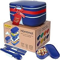 Vista 33 de Lonchera Bento apilable aislada para adultos con palillos reutilizables, lonchera japonesa apta para microondas y a prueba de fugas, para hombres