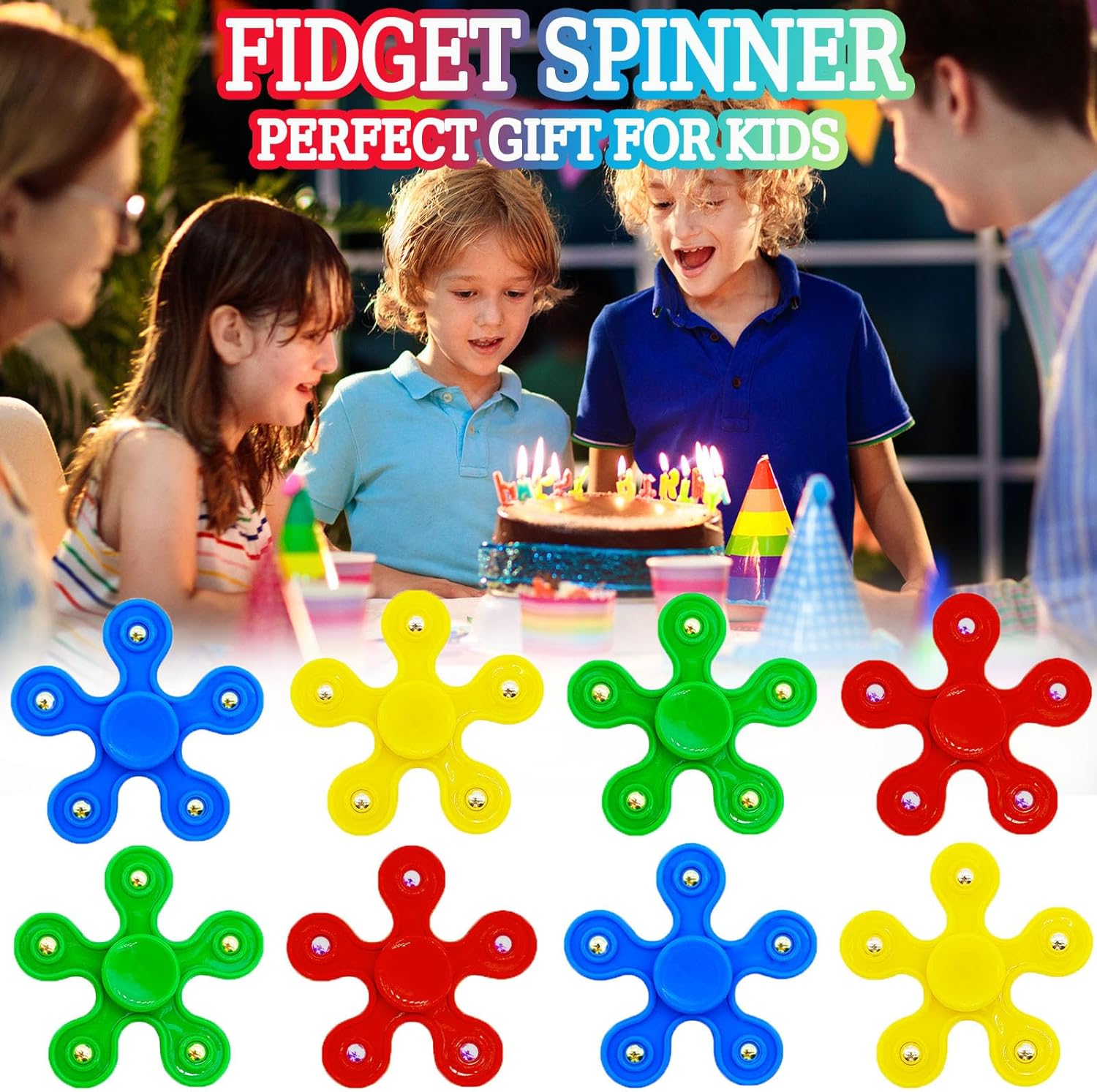 32PCS High Speed Fidget Spinners Bulk – Quiet Bearing Stress Relief Toys for Kids & Adults, Party Favors, Classroom Prizes, Birthday Goodie Bag Fillers & Stocking Stuffers