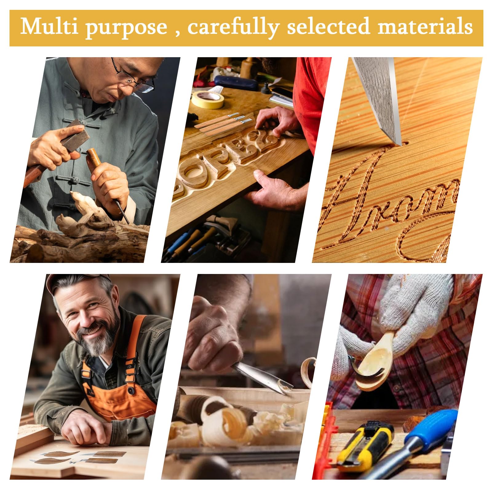 Kit De Tallado De Madera 15 Piezas - Incluye Guantes, Ideal Para Principiantes