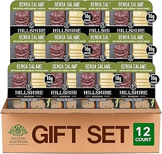 Salutem Vita – Genoa Salami and Cheese Snack Plate, 2.76 oz, Gift Set – Pack of 12