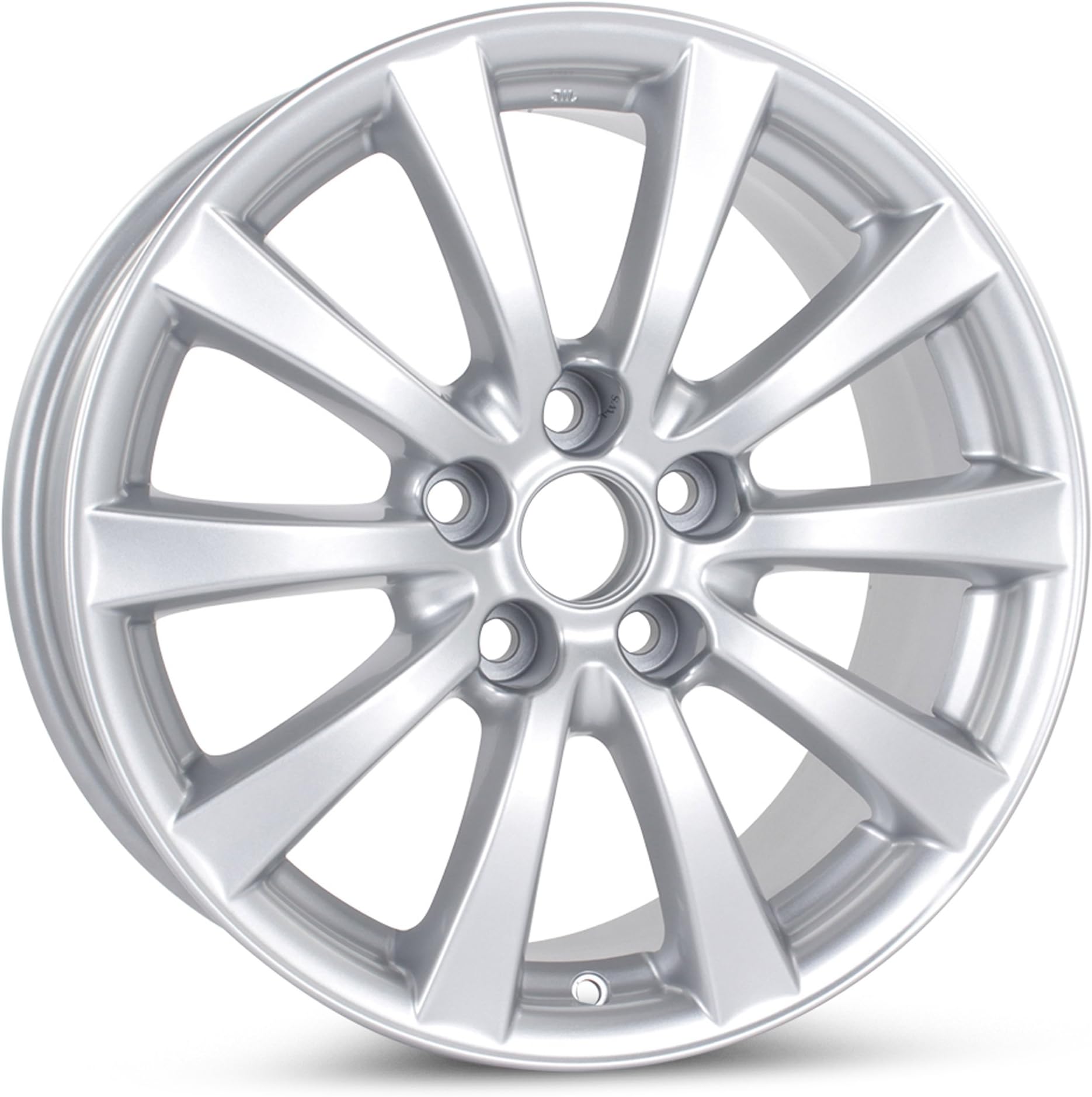 WheelerShip Replacement 10-Spoke Alloy Wheel Silver Clearcoat 17" for 06-08 Lexus IS 74188