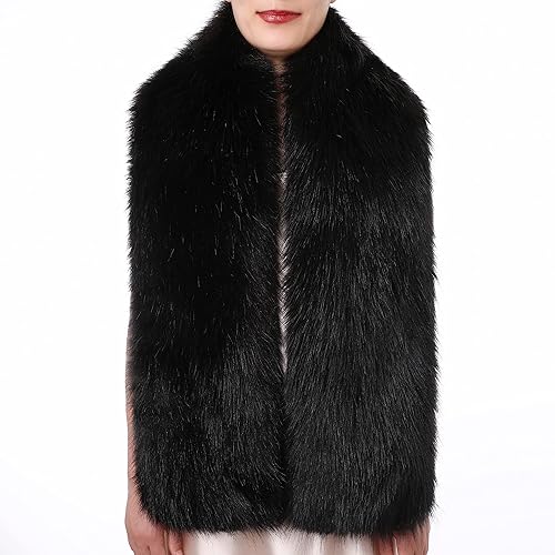 Miniatura 61 de Dikoaina Bufanda de piel sintética de invierno para mujer Blanco