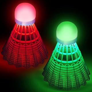 Badminton Shuttlecocks, Badminton Birdies 4pcs - Lighting Glow in The Dark Night