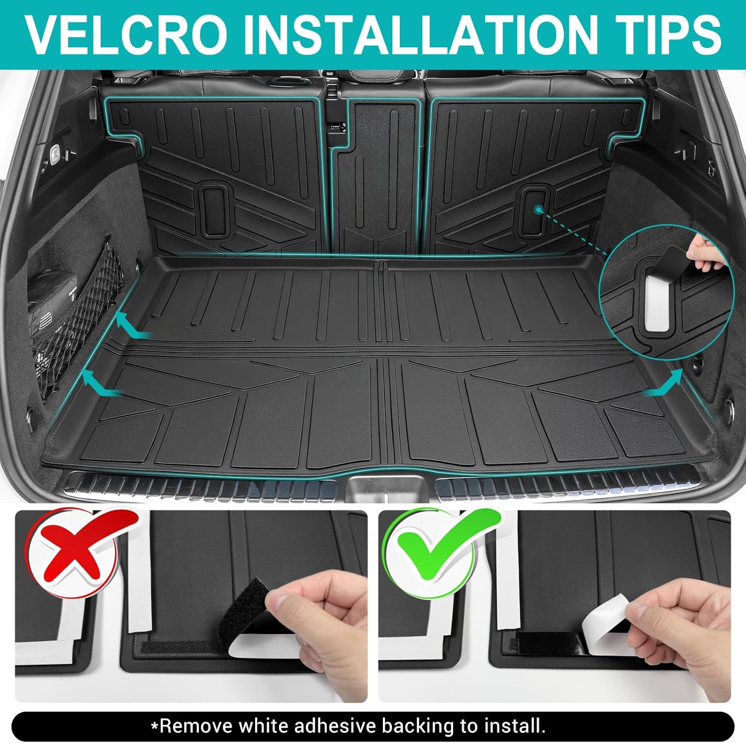 Cargo Liner with Backrest Mats Compatible with 2020-2025 Mercedes Benz GLE Class 5 Passenger (Not Fit Coupe), All Weather TPE Cargo Cover Protector Fit for Mercedes Benz GLE Accessories