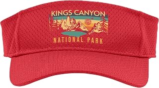 Kings Canyon National Park Sport Sun Visor, Youth, One Size, Red