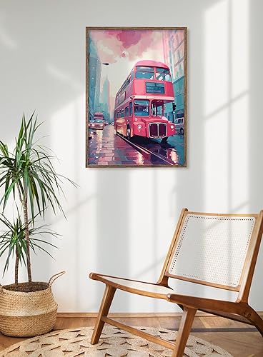 Miniatura 3 de VAPORWAVE, SYNTHWAVE, RETRO Home Art, Game Room Poster Prints, Hiroshi Nagai, London Bus Abstract nineties, VAPORWAVE Poster,226