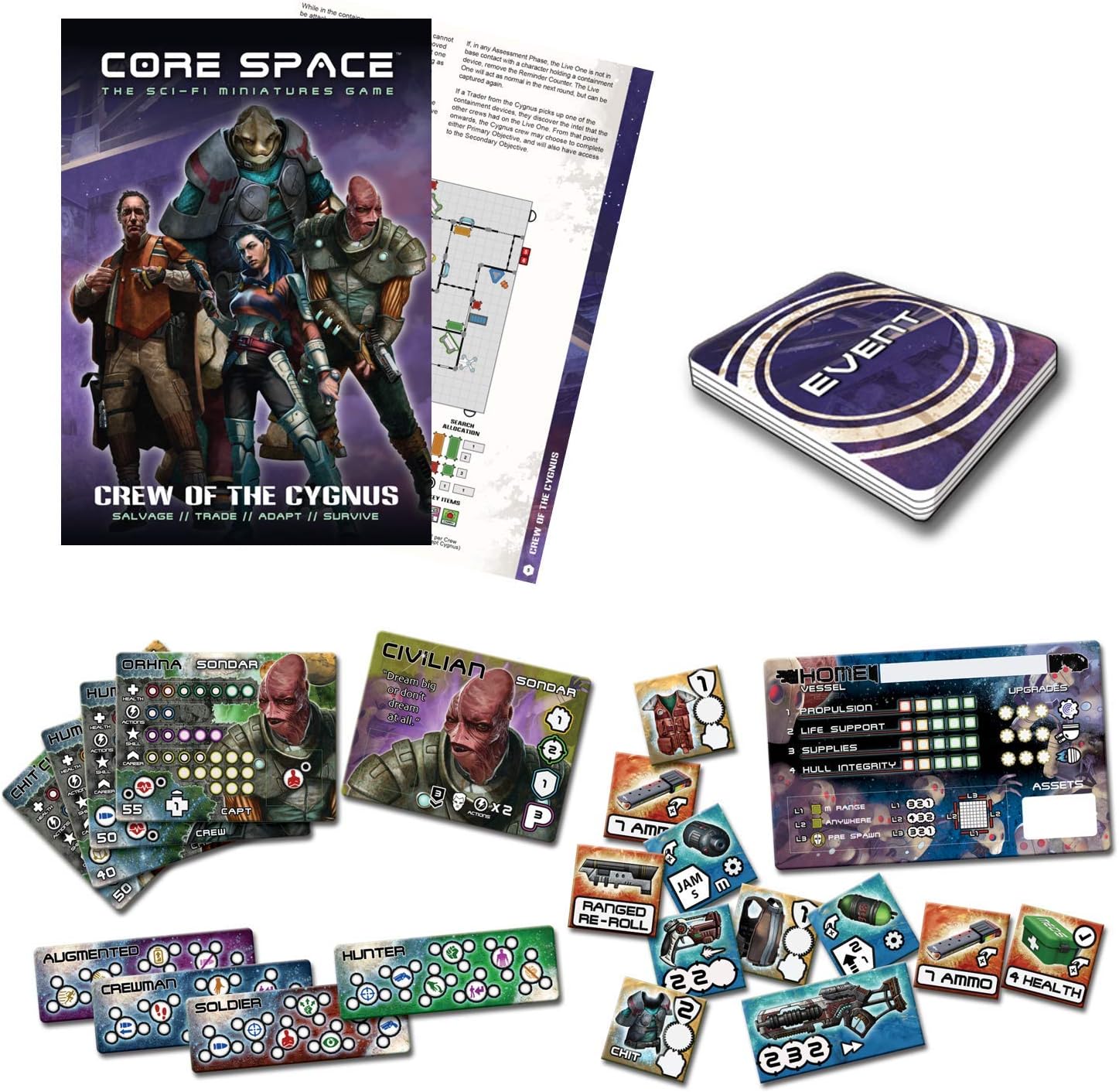 Battle Systems Core Space - Cygnus Crew Booster - Sci Fi Miniatures Multi Level Tabletop War Game Board - Wargaming in a 40K Universe BSGCSC005
