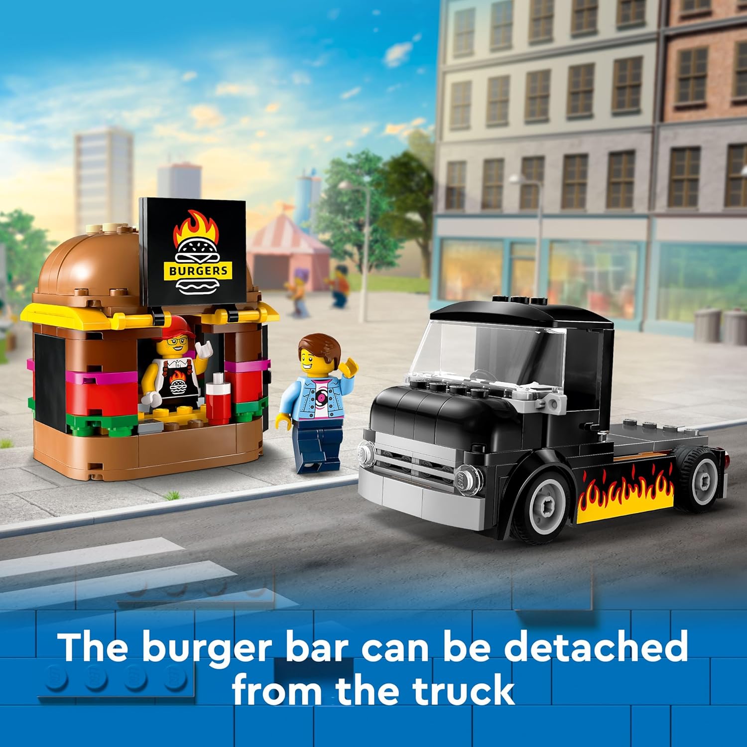 LEGO 60404 City Burger-Truck, 2 Minifiguren