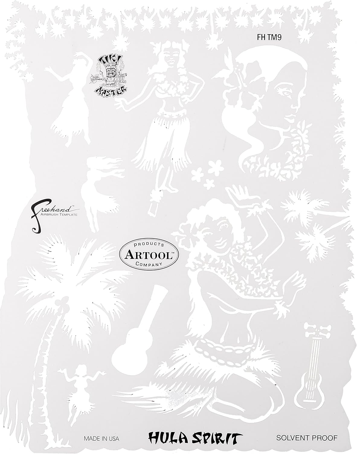 Artool Freehand Airbrush Templates, Tikki Master - Hula Spirit