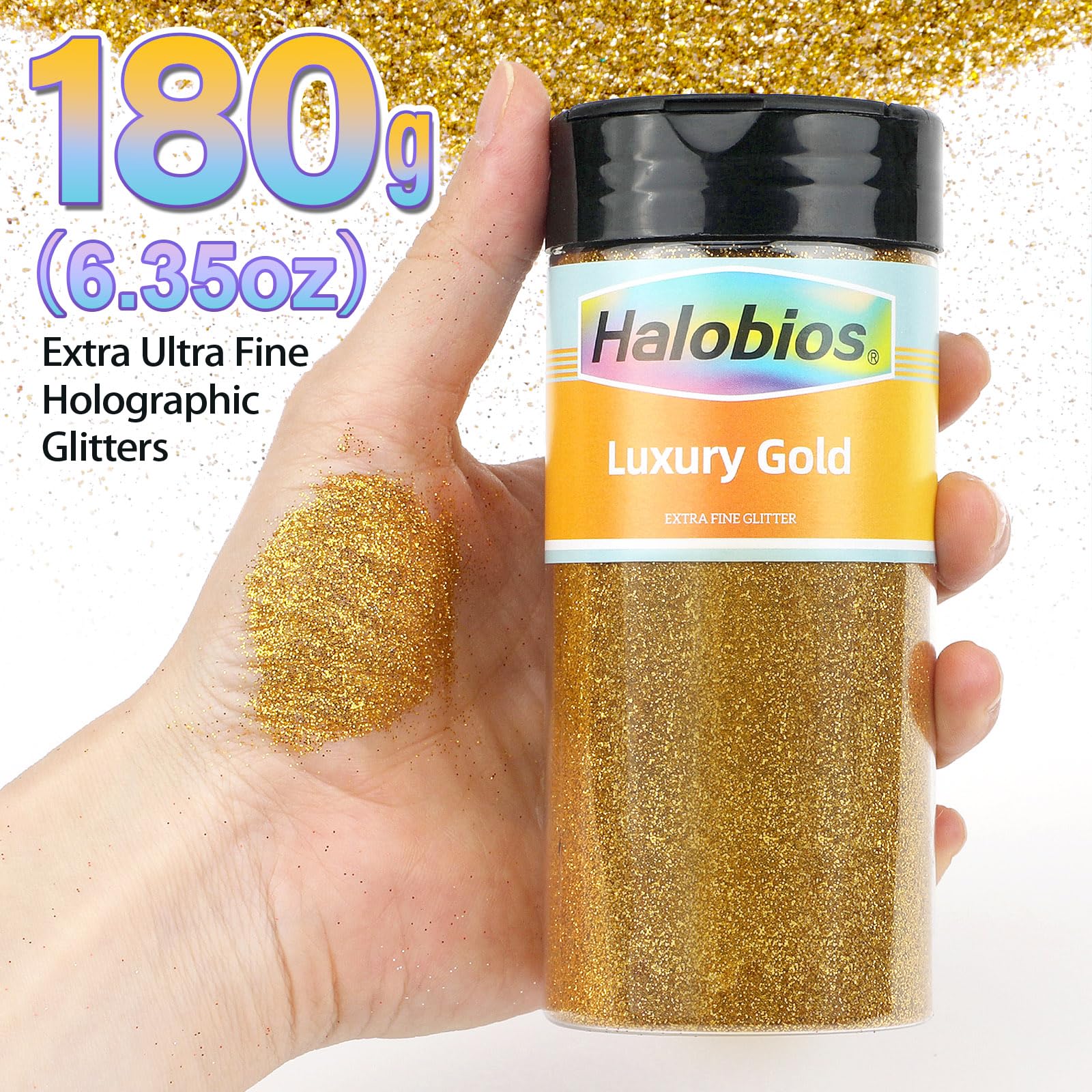 Gouden Glitters Geïsoleerd Op Witte Achtergrond. Decoratie Met Gouden