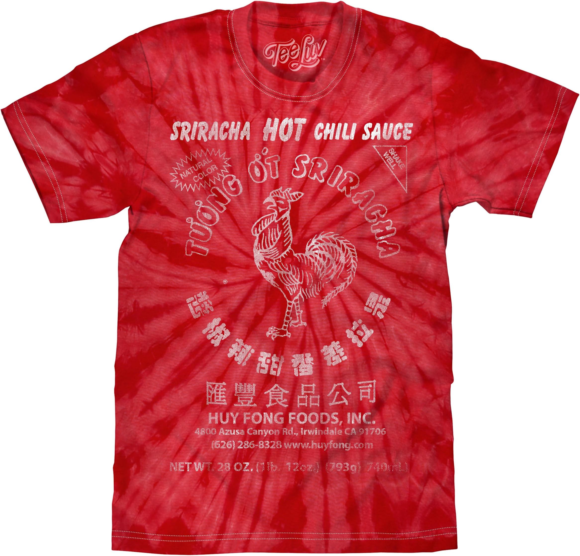 Men's Faded Tuong Ot Sriracha Shirt - Sriracha Rooster Food Logo Shirt