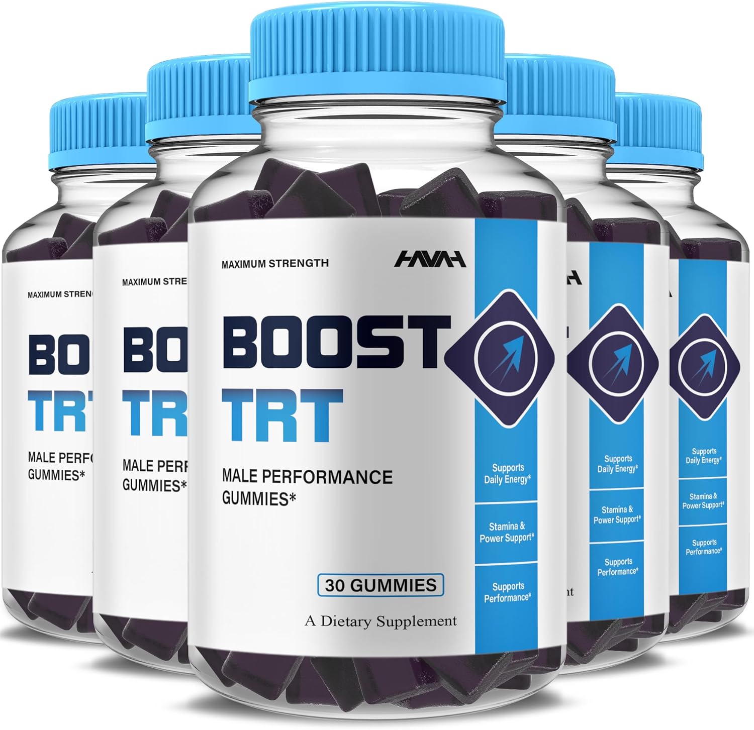 (5 Pack) Boost TRT Maximum Strength Performance Gummies BoostTRT Gummy Supplement, Boost TRT Maximum Strength Advanced Shilajit Multivitamin Supplement, BoostTRT Health Gummies (5 Month Supply)