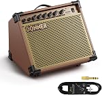 Donner DKA-20 Keyboard Amplifier 20 Watt Keyboard AMP with Aux in and Two Channels, Bass Guitar Amp, Piano Amplifier, Electronic Drum Speaker Support for Microphone Input