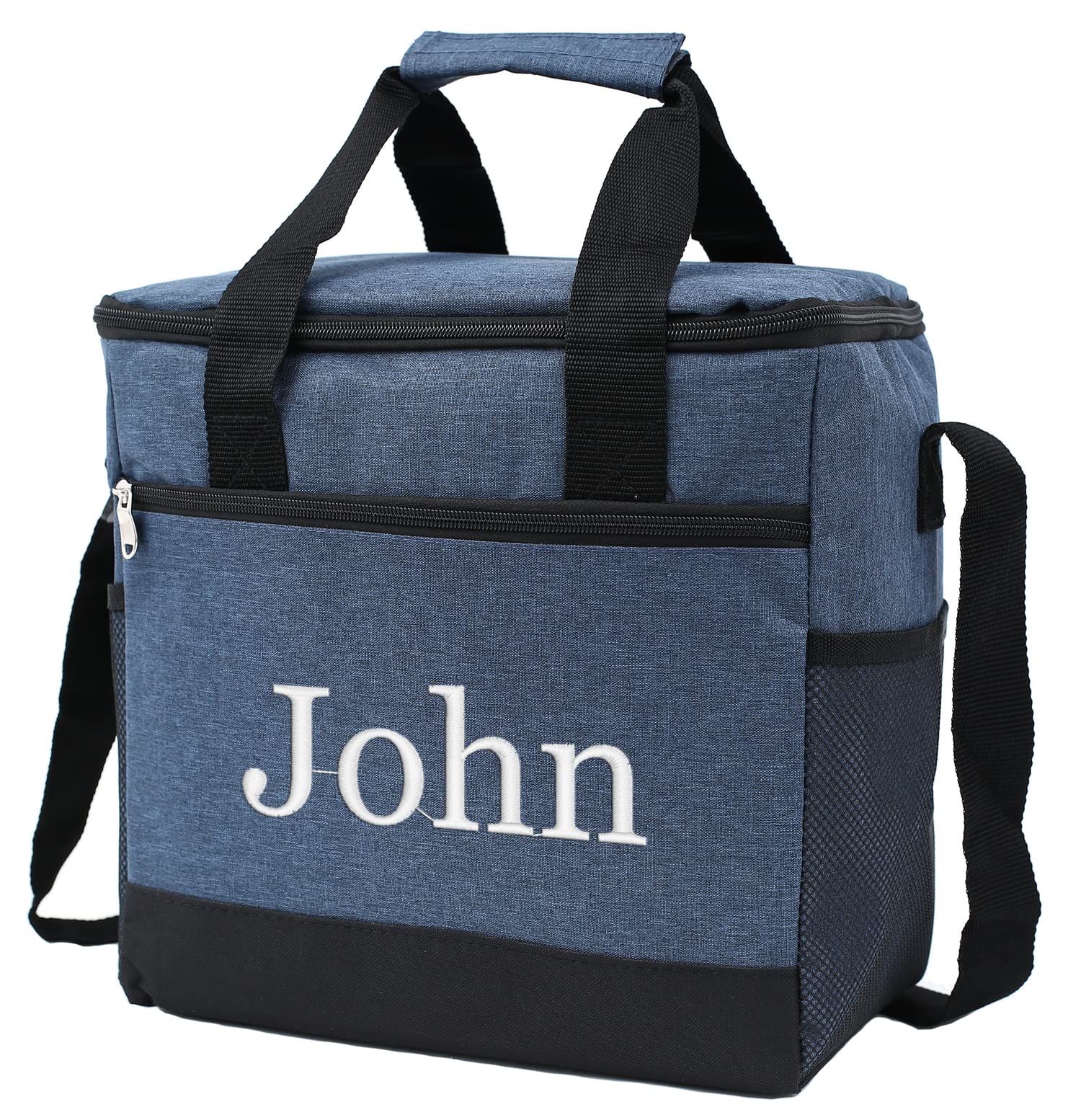 Embroidery Personalized Large Lunch Bag 24-Can 15L Insulated Lunch Box Soft Cooler Cooling Tote for Adult Men Women