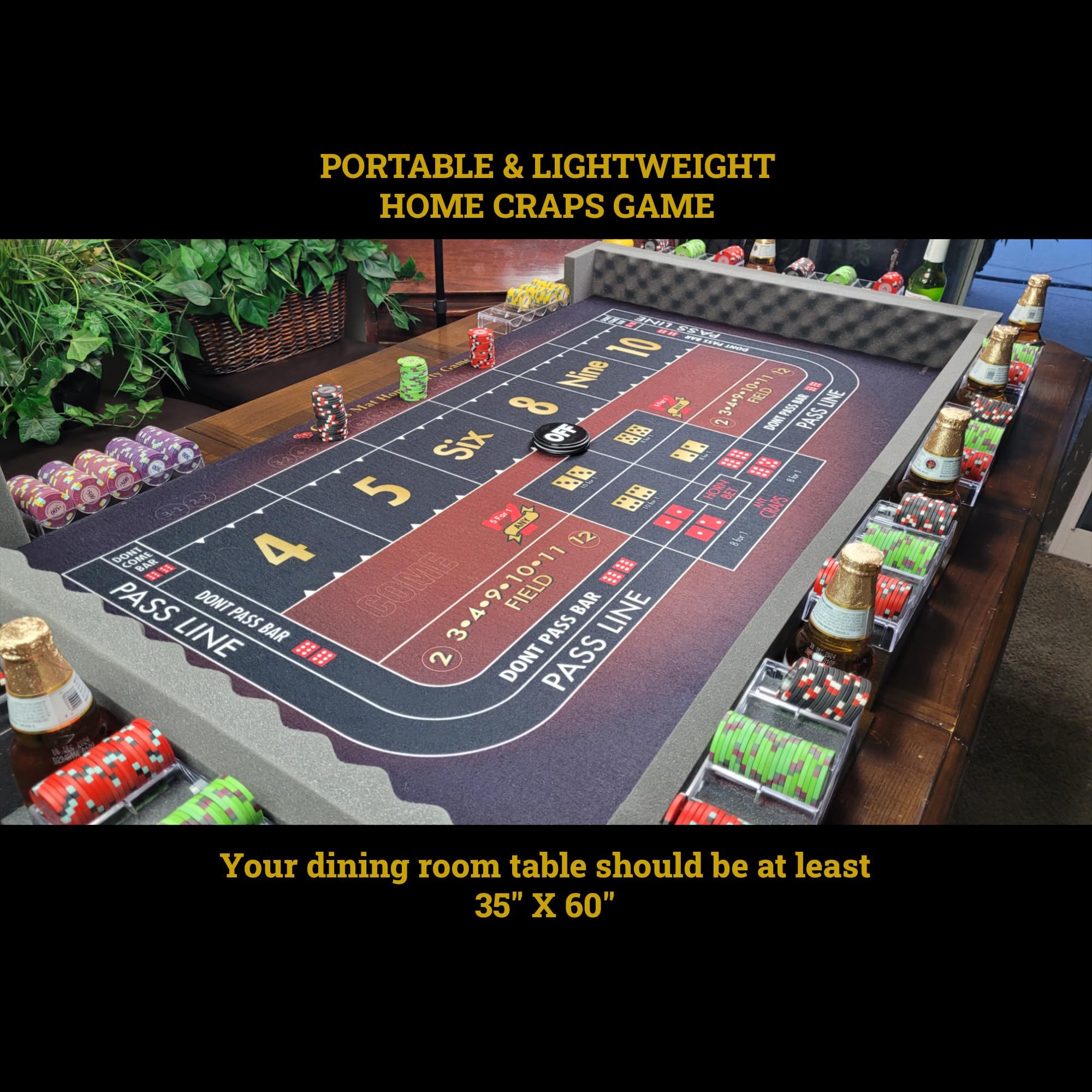 Snapklik.com : Co Dealer Mats Premium Quality Craps Mat - New Black ...
