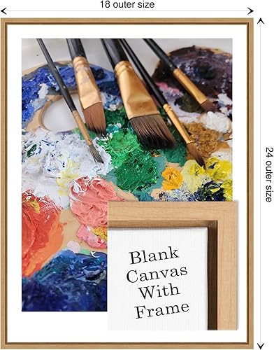 Miniatura 4 de Amanti Art Lienzo estirado de bricolaje en blanco, arce Sylvie